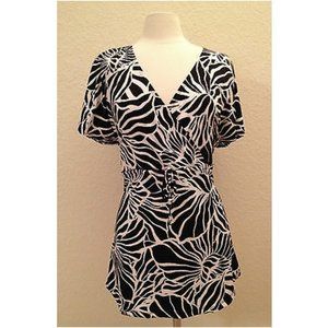J Valdi Flower Surplice Swim Cover Up